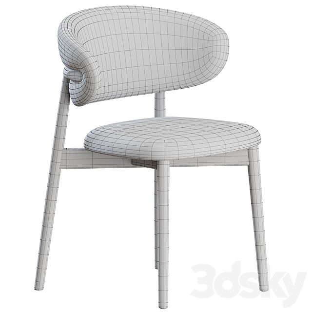 Oleandro Chair Wood by Calligaris 3DS Max Model - thumbnail 4