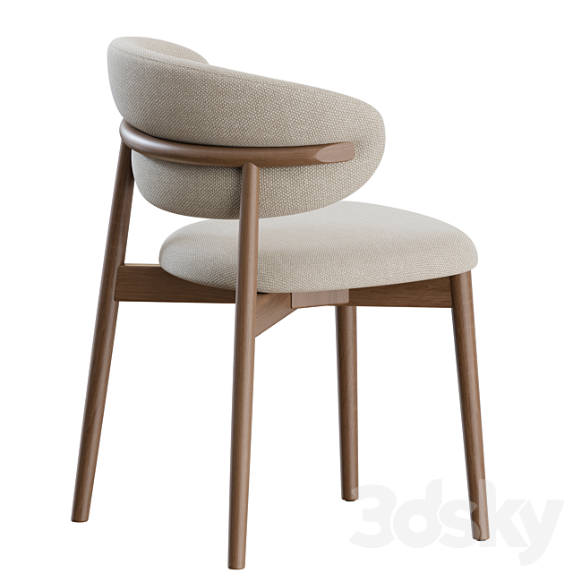 Oleandro Chair Wood by Calligaris 3DS Max Model - thumbnail 7