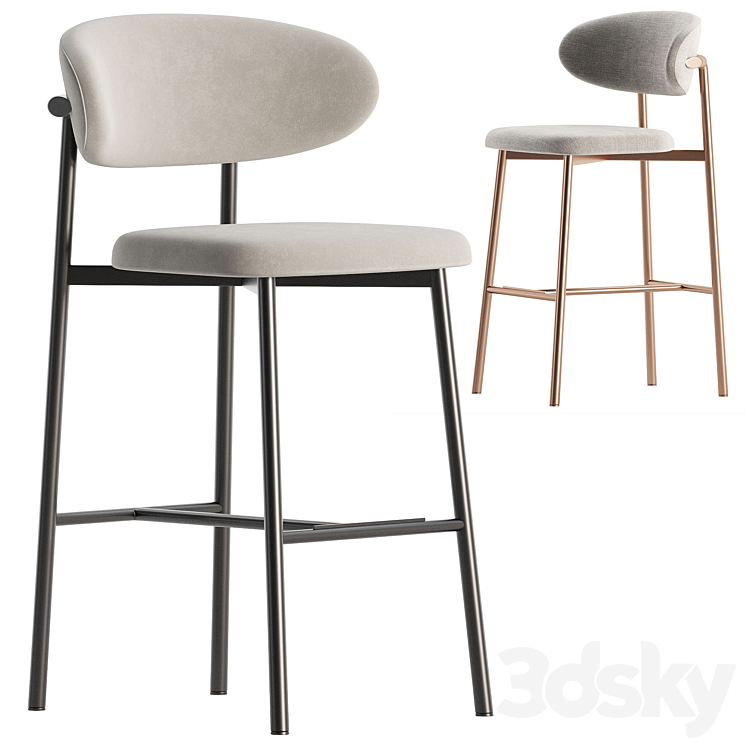 Oleandro stool by Calligaris 3DS Max Model - thumbnail 3