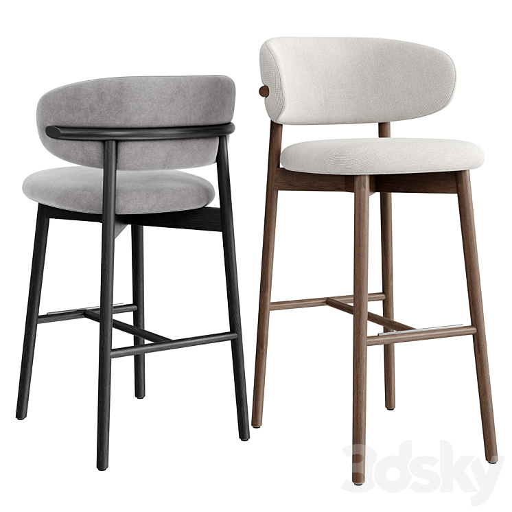 Oleandro stool by Calligaris 3DS Max Model - thumbnail 1