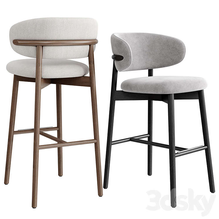 Oleandro stool by Calligaris 3DS Max Model - thumbnail 2