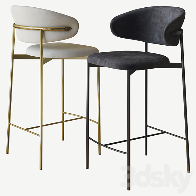 oleandro stool calligaris 3DS Max Model - thumbnail 3