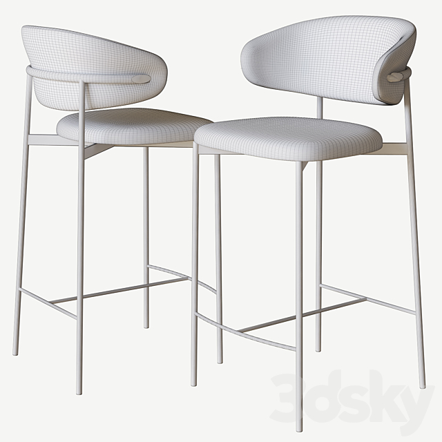 oleandro stool calligaris 3DS Max Model - thumbnail 4