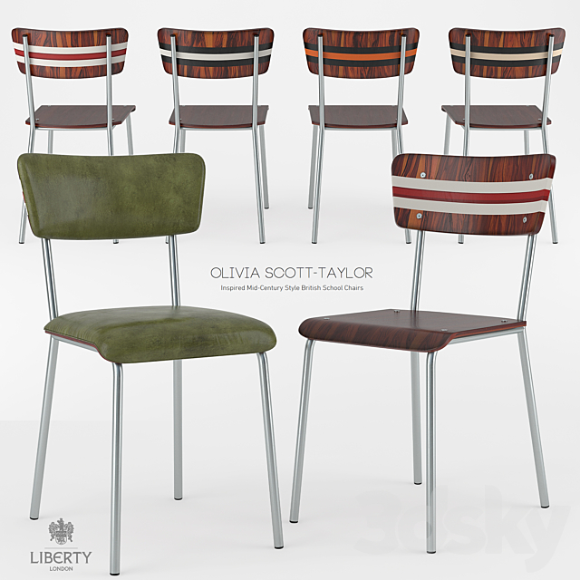 Olivia Scott-Taylor’s School Chair 3DSMax File - thumbnail 1