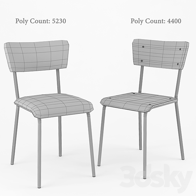 Olivia Scott-Taylor’s School Chair 3DSMax File - thumbnail 2