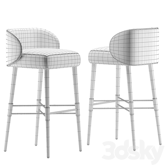 Olympia Bar Stool 3DSMax File - thumbnail 4