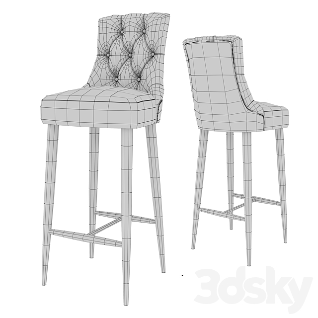 OM Upholstered bar chair ASHLEY 3DSMax File - thumbnail 2