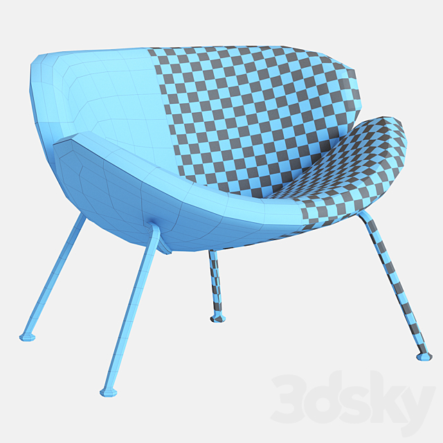 Orange Slice Chair by Pierre Paulin for Artifort 1980s 3DS Max Model - thumbnail 6