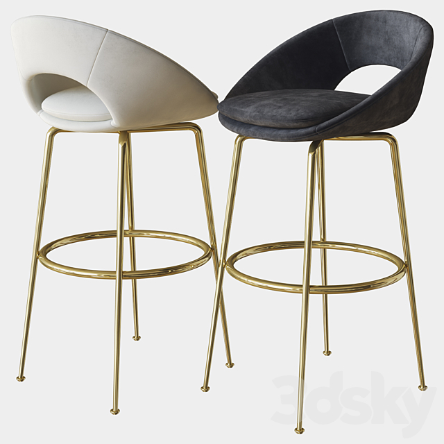 orb bar stool west elm 3DSMax File - thumbnail 1