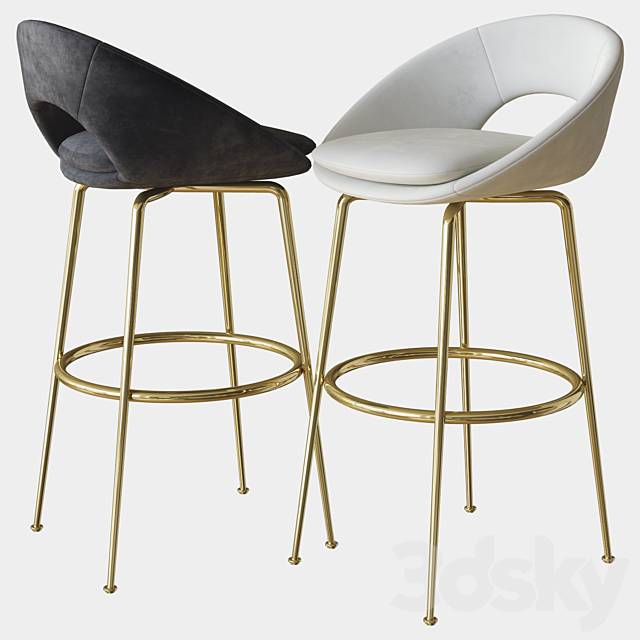 orb bar stool west elm 3DSMax File - thumbnail 2