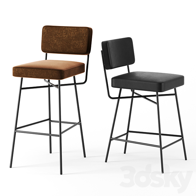 Orfeo Bar stools by Arflex 3DSMax File - thumbnail 1