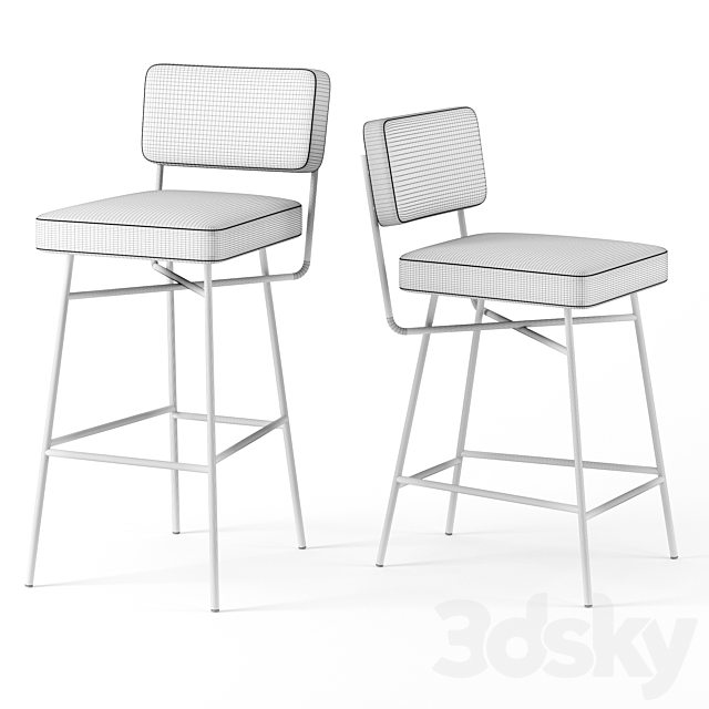 Orfeo Bar stools by Arflex 3DSMax File - thumbnail 2