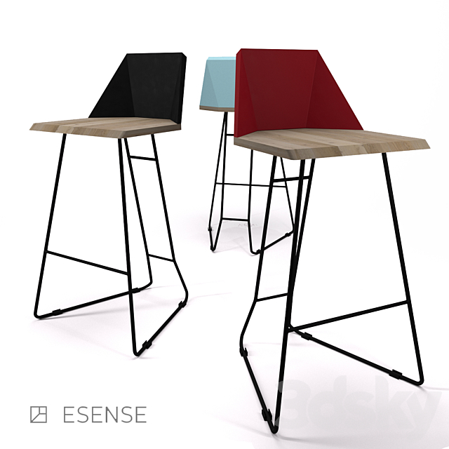 ORIGAMI – Bar stool. 3DSMax File - thumbnail 1