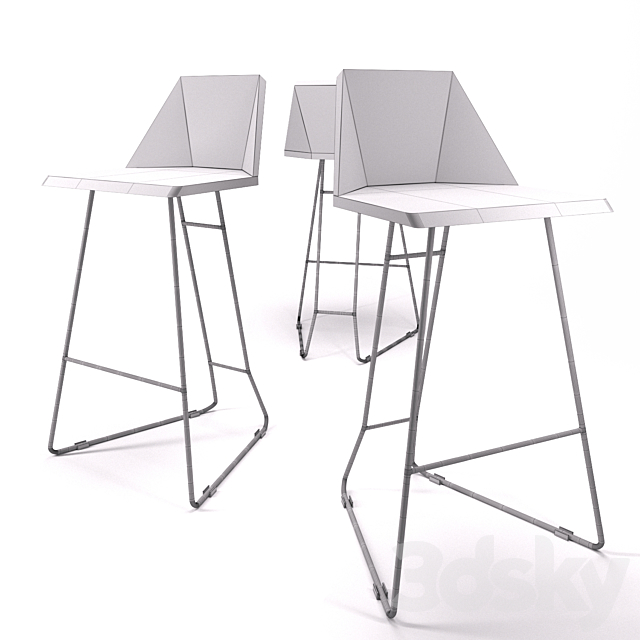 ORIGAMI – Bar stool. 3DSMax File - thumbnail 2