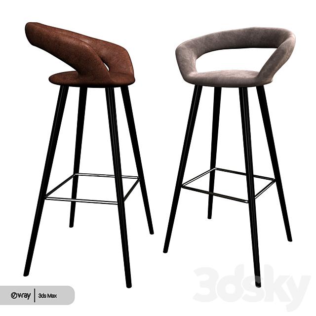 Orren ellis palafox bar counter stool 3DSMax File - thumbnail 1