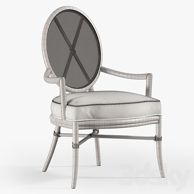 Oval X-Back Chair 3DSMax File - thumbnail 3