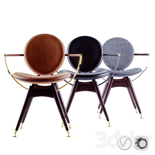 Overgaard & Dyrman Circle Dining Chair 3DSMax File - thumbnail 1