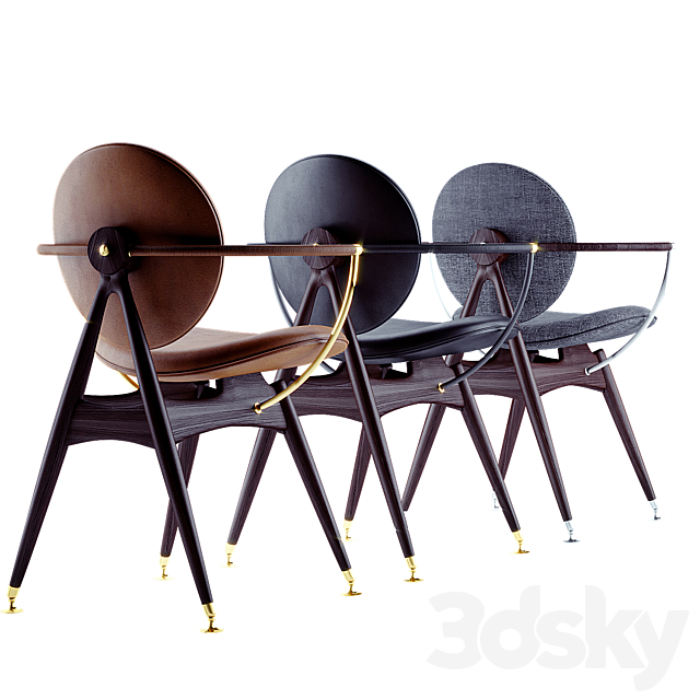 Overgaard & Dyrman Circle Dining Chair 3DSMax File - thumbnail 2