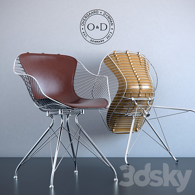 OVERGAARD ​​& DYRMAN Wire Dining Chair 3DS Max Model - thumbnail 1