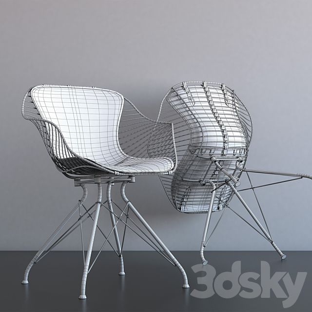 OVERGAARD ​​& DYRMAN Wire Dining Chair 3DS Max Model - thumbnail 2