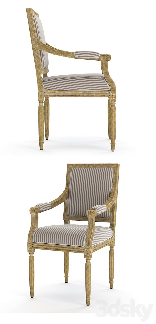 Paden Arm Chair 3DS Max Model - thumbnail 2