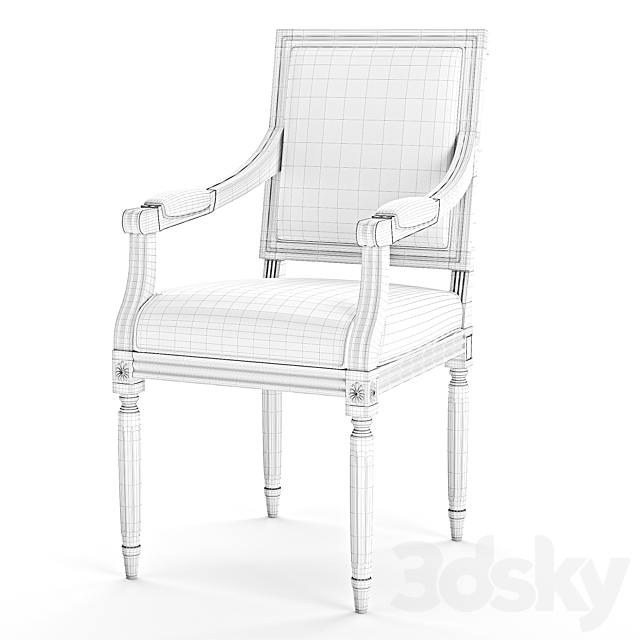 Paden Arm Chair 3DS Max Model - thumbnail 3