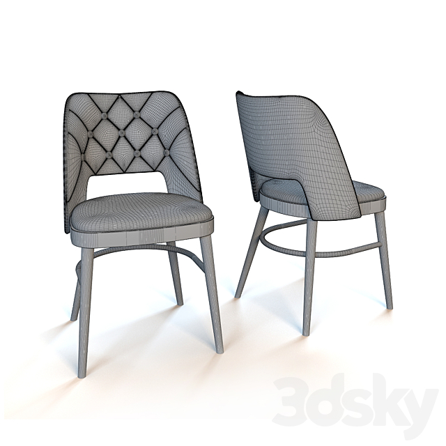 Paged chairs A-class 3DS Max Model - thumbnail 3