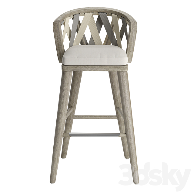 Palecek Boca Outdoor Barstool 3ds Max - thumbnail 3