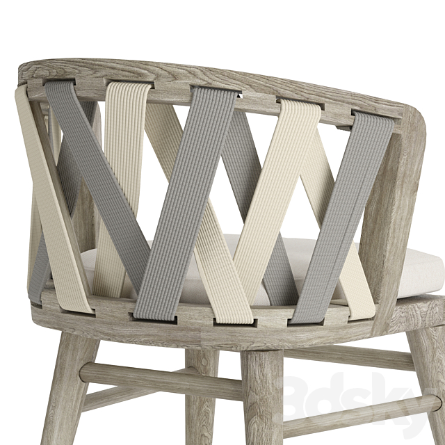 Palecek Boca Outdoor Side Chair 3DS Max Model - thumbnail 2