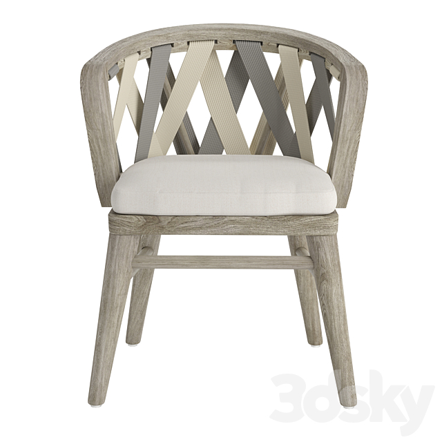 Palecek Boca Outdoor Side Chair 3DS Max Model - thumbnail 3