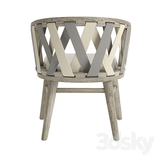 Palecek Boca Outdoor Side Chair 3DS Max Model - thumbnail 4