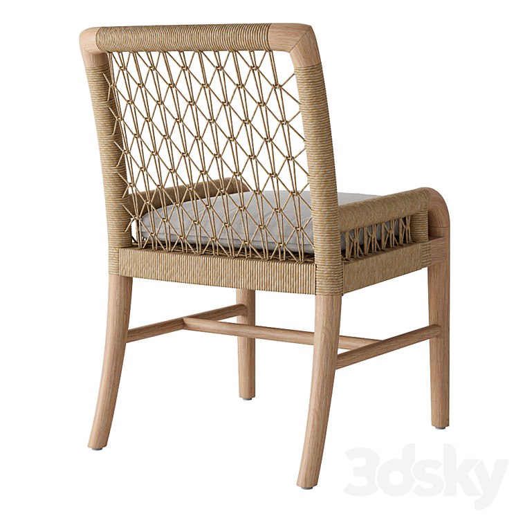 Palecek Montecito Outdoor Side Chair 3DS Max Model - thumbnail 2