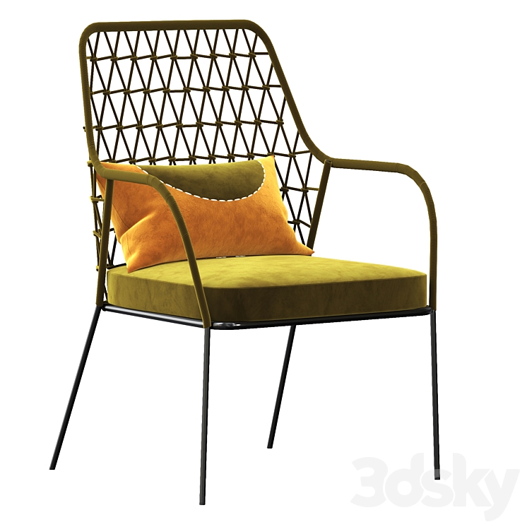 panarea lounge chair 3DS Max Model - thumbnail 1