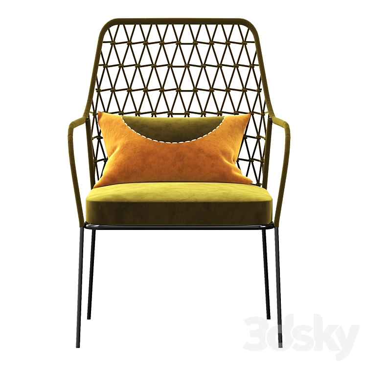 panarea lounge chair 3DS Max Model - thumbnail 2