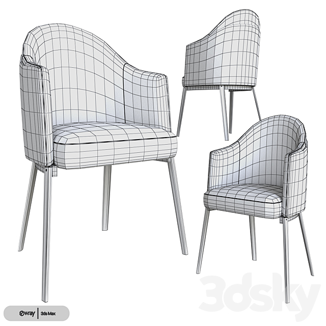 Paolo castelli chair 3DSMax File - thumbnail 3