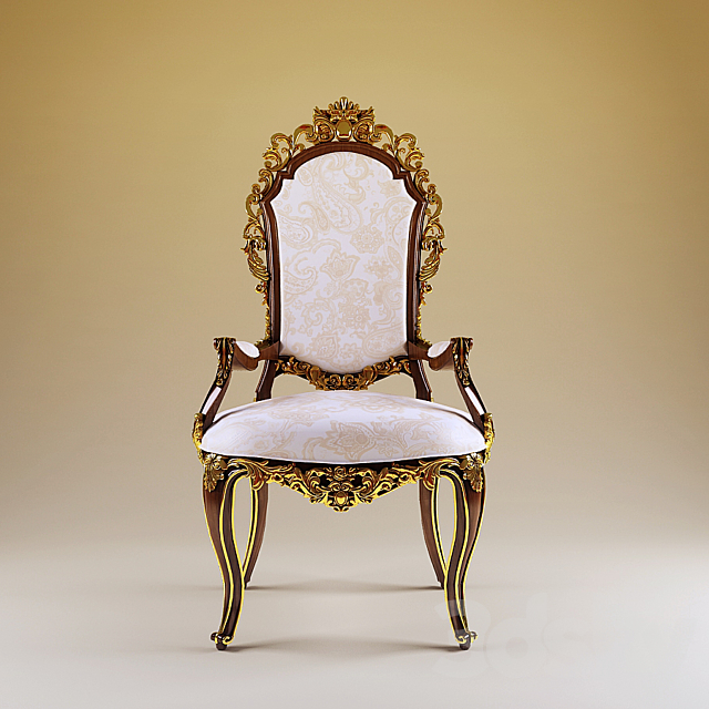 Paolo Lucchetta stool in Baroque style 3DSMax File - thumbnail 1