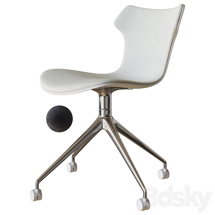 papilio shell office chair b&b italia 3DS Max Model - thumbnail 1