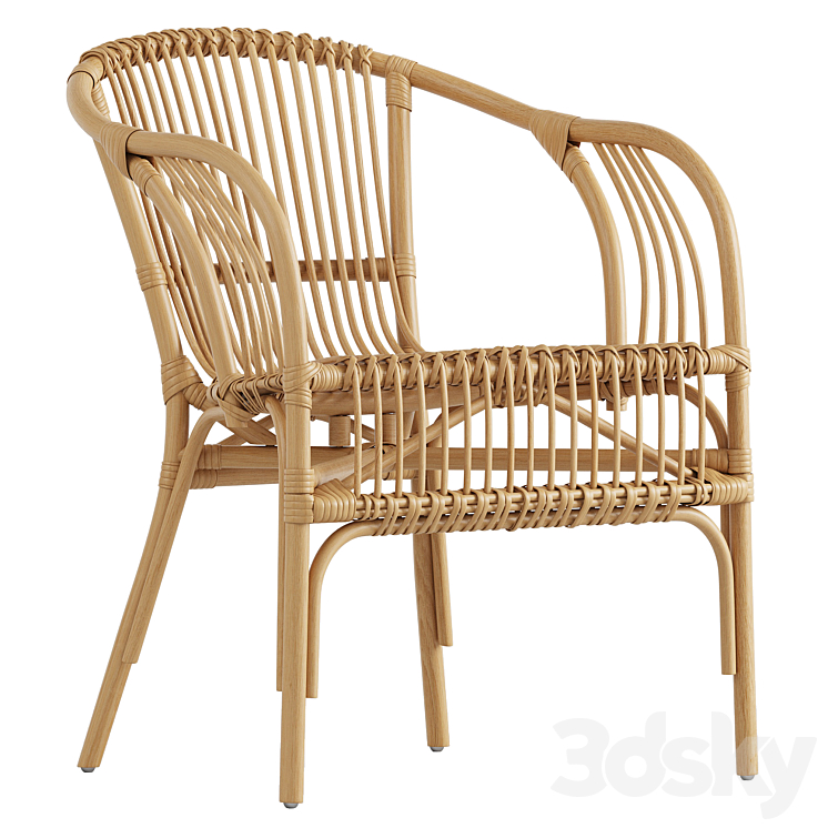 Paris Rattan Chair 3DS Max Model - thumbnail 1