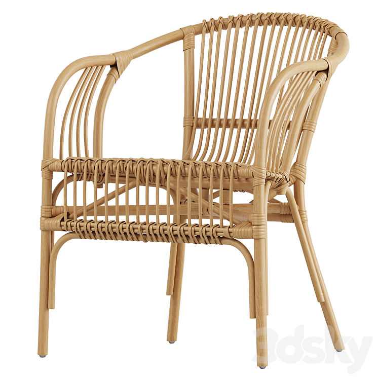 Paris Rattan Chair 3DS Max Model - thumbnail 2