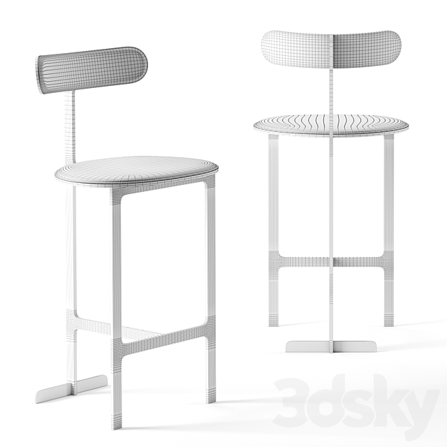 Park Place Bar Stool by Man of Parts 3DSMax File - thumbnail 2