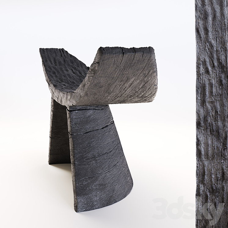 Partera stool 3DS Max Model - thumbnail 2