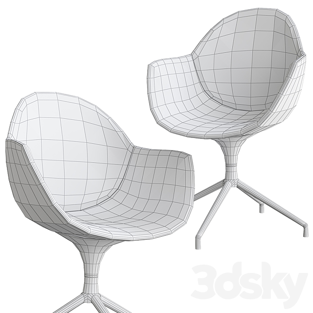 PASS Chair with 4-spoke base by Lapalma 3ds Max - thumbnail 2