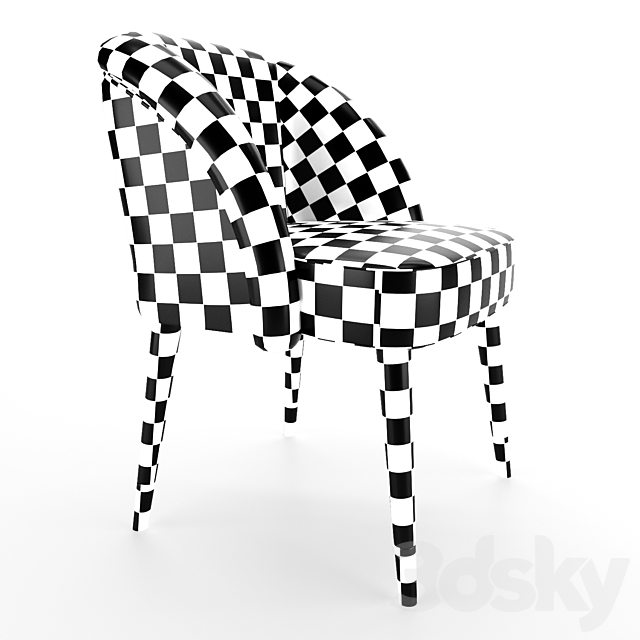 Pauline dinner chair 3ds Max - thumbnail 2