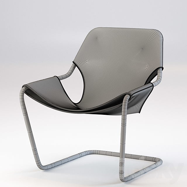 Paulistano Leather Chair 3DS Max Model - thumbnail 3