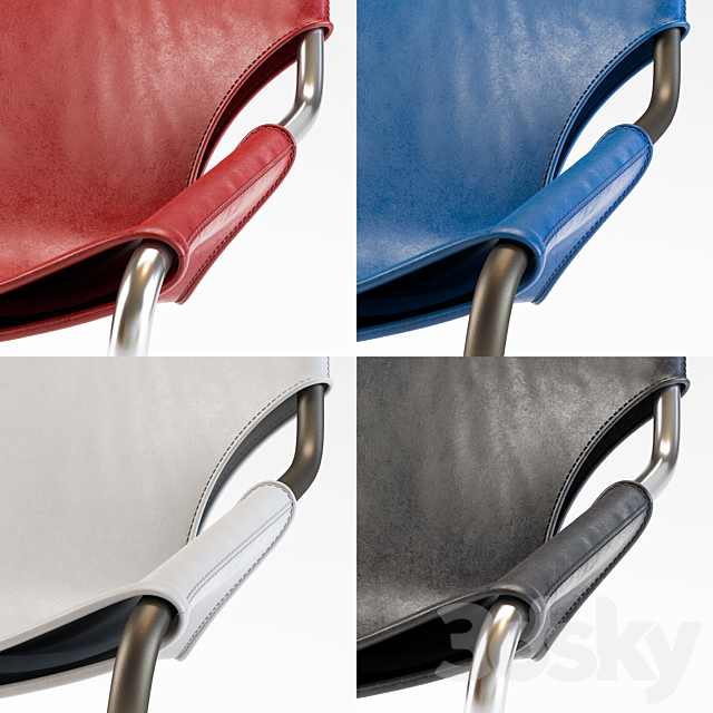 Paulistano Leather Chair 3DSMax File - thumbnail 2