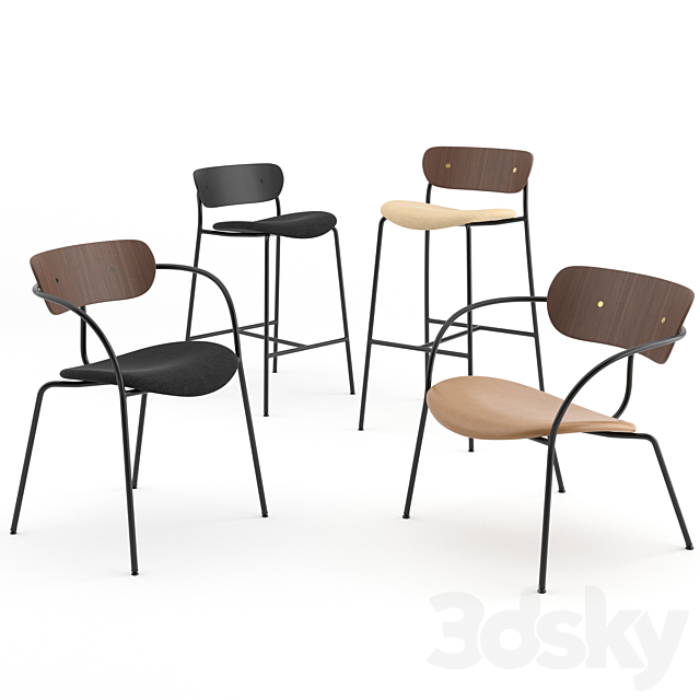 Pavilion Chairs Collection by & TRADITION 3ds Max - thumbnail 1