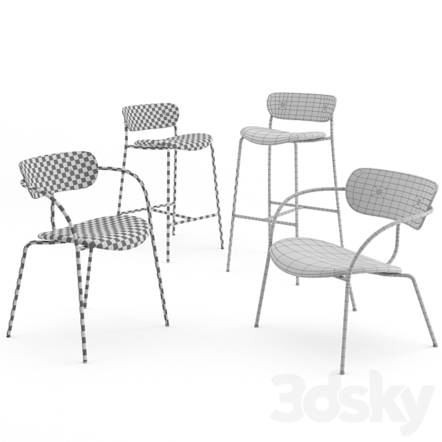 Pavilion Chairs Collection by & TRADITION 3ds Max - thumbnail 3