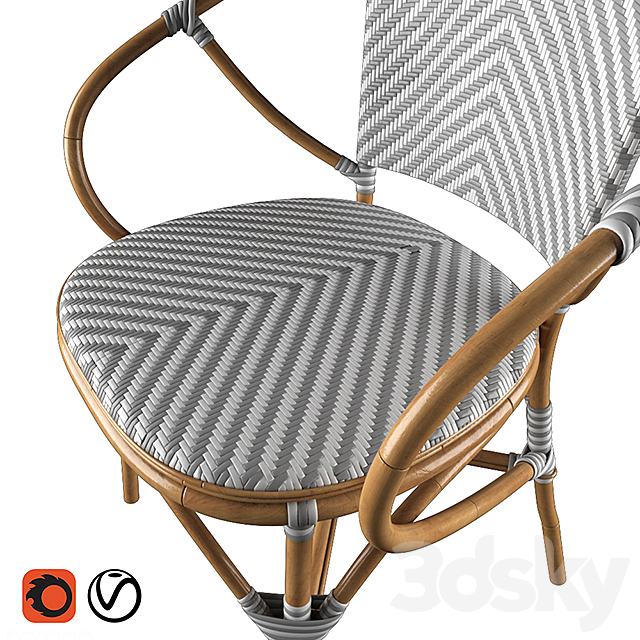 Pearl bistro chair 3ds Max - thumbnail 2