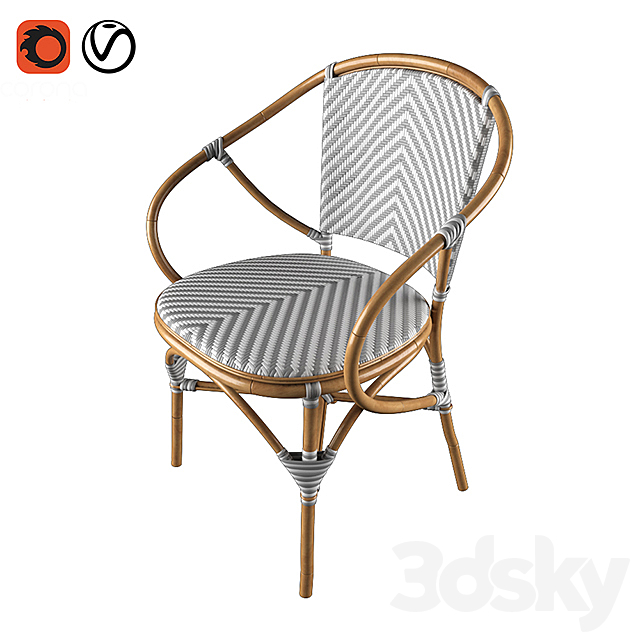 Pearl bistro chair 3ds Max - thumbnail 3