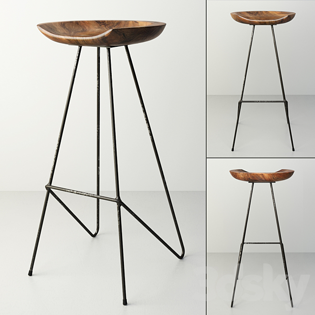 Perch Barstool 3DSMax File - thumbnail 1